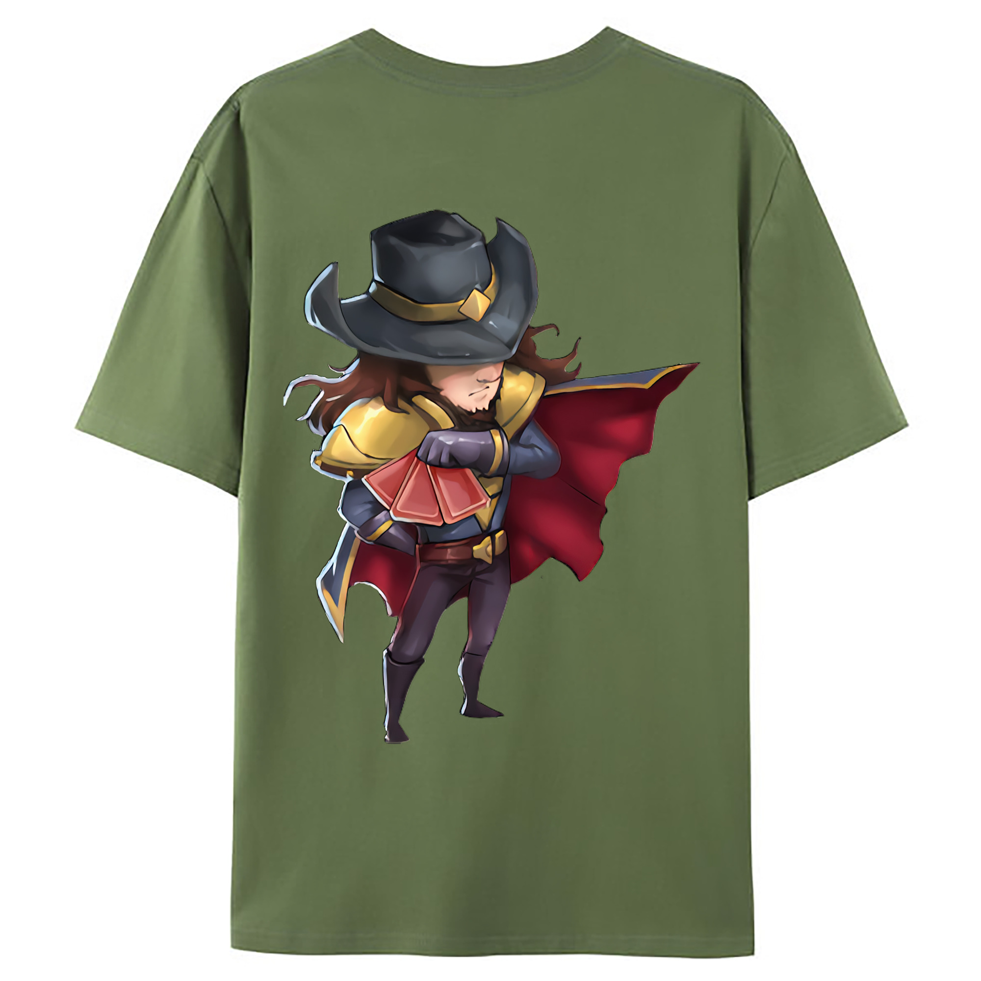 （画像用） リーグ・オブ・レジェンド League of Legends LOL 綿100％ メンズ半袖Tシャツ（バックプリント） 通気性